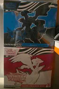Pokemon Black Bolt + White Flare ETB Bundle | Sealed | UK Seller | Fast Dispatch - Image 1