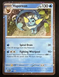 Pokemon Vaporeon SVP 168 Scarlet & Violet Cosmos Holo Black Star Promo NM - Image 1