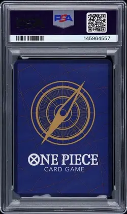 2025 ONE PIECE OP13-CARRYING ON HIS WILL 3RD ANNIVERSARY-GOLD #004 SHANKS PSA 10 - Image 2