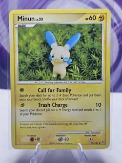 Minun 71/147 2009 Supreme Victors Set Pokemon Card TCG Non Holo Uncommon LP - Image 1