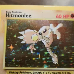 Pokemon Hitmonlee Fossil Holo Rare 7/62 Basic HP60 1999 Card - Image 3