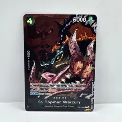 OP13-089 St. Topman Warcury Rare Alt Art One Piece TCG English Card Mint. - Image 1