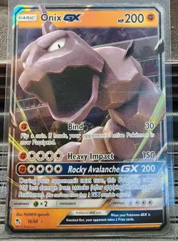 Pokemon TCG Onix GX Hidden Fates Holo Ultra Rare Card 36/68 - Image 1
