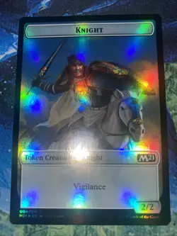 Knight Zombie Double-Sided Token Core Set 2021 Foil - Image 1