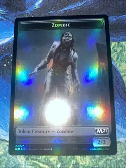 Knight Zombie Double-Sided Token Core Set 2021 Foil - Image 2