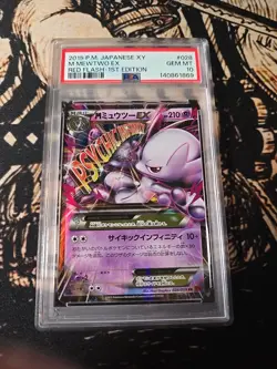 PSA 10 M Mewtwo EX 028 Red Flash 1st Ed Pokemon Japanese - Image 1