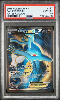 Kingdra EX Full Art PSA 10 #122 2018 XY Fates Collide Pokemon - Image 1