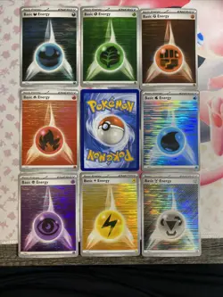[Lot Of 8] SVE 17-24 Horizontal Holo Energy Set Black Bolt White Flare Pokemon - Image 1