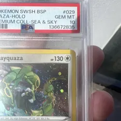 2024 POKEMON SWSH BLACK STAR PROMO #029 RAYQUAZA-HOLO PSA 10 GEM MINT SWIRL 🌀 - Image 3