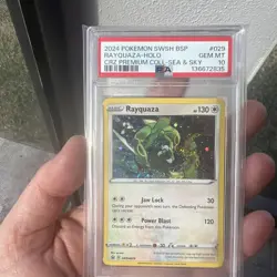 2024 POKEMON SWSH BLACK STAR PROMO #029 RAYQUAZA-HOLO PSA 10 GEM MINT SWIRL 🌀 - Image 4