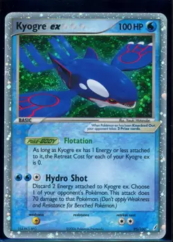 Pokemon EX CRYSTAL GUARDIANS - #95/100 Kyogre ex - Holo - ENG - SWIRL - LP+ - Image 1