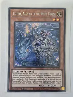 YuGiOh Elzette, Azamina of the White Forest - SUDA EN008 Secret Rare + Freebies - Image 1