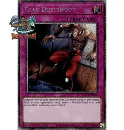 Yugioh! 1x Trap Dustshoot RA04-EN121 Platinum Secret Rare 1st Ed NM - Image 1