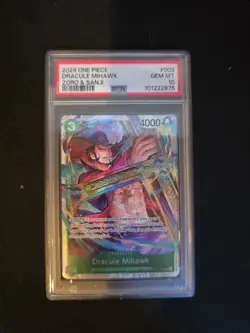 Dracule Mihawk ST12-003 Super Rare Foil PSA 10 One Piece - Image 2