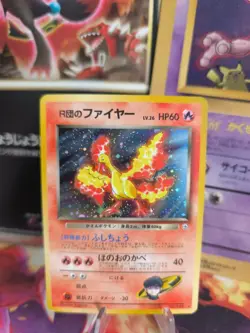 Pokemon Karte Card Rocket's Moltres Lavados Gym Challenge Holo japanese VG- - Image 1