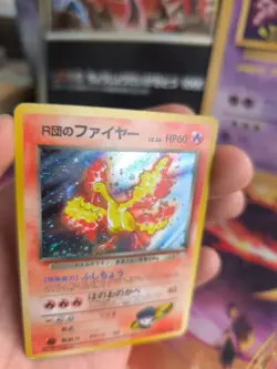 Pokemon Karte Card Rocket's Moltres Lavados Gym Challenge Holo japanese VG- - Image 3