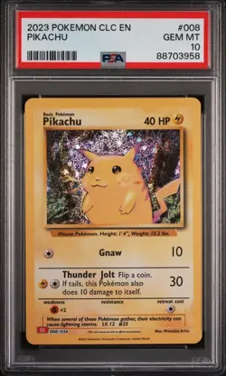 Pokemon Pikachu CLC 008/034 English Classic Collection Card PSA 10 - Image 1
