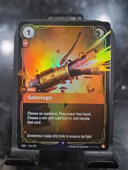 Riftbound English - Sabotage - OGN 156/298 - Foil NM Origins Card - Image 1