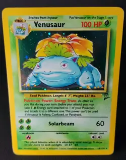 Pokemon TCG Base Set 2 Venusaur 18/130 Holo Rare Unlimited MP - Image 2