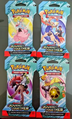 4x Journey Together Sleeved Booster Blister Pack Art Set - Pokemon - Sealed - Image 1