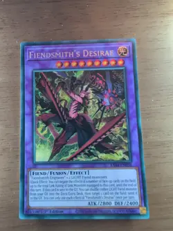 YuGiOh! Fiendsmith’s Desirae RA04-EN056 Secret Rare 1st Edition - Image 1