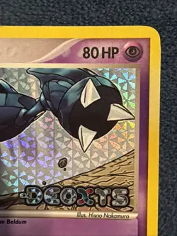 Metang 40/107 EX Deoxys Reverse Holo Stamped Pokemon Card LP - Image 3