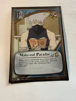 Make-Out Paradise 756 Rare 1st Edition Foil Worded Naruto CCG Card - Image 1