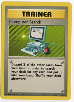 Computer Search 71/102 Base Set TRAINER Pokemon Card - Image 1