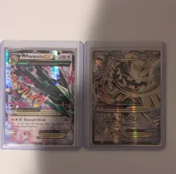 Pokemon TCG Lot 2 Cards M Rayquaza EX 76/108 M Steelix EX 102/114 Holo - Image 1
