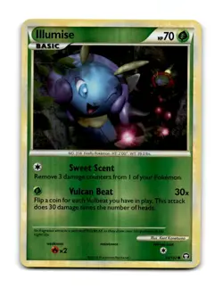 Illumise 64/102 Common HGSS Triumphant Pokemon Reverse Holo Near Mint - Image 1