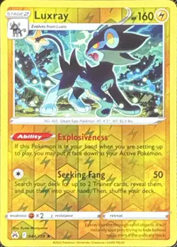 Luxray 044/159 Rare Crown Zenith Pokemon Reverse Holo Near Mint - Image 1