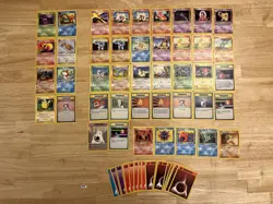 VINTAGE Pokemon Base/Fossil/Jungle Lot HEAVY PLAY - 63 Cards - (P45) - Image 1