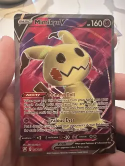 Pokemon Mimikyu V Ultra Rare Full Art Holo Swsh05 Battle Styles 148/163 160 HP - Image 1