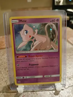 Pokemon TCG Mew SM215 Black Star Promo Sun & Moon Cosmos Holo Rare (LP) - Image 1