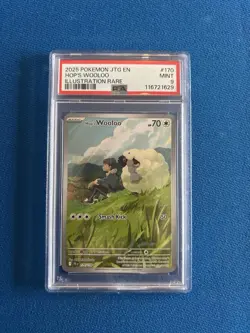 2025 Hop's Wooloo 170/159 Pokemon Journey Together Illustration Rare PSA 9 - Image 1
