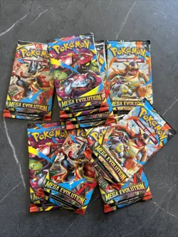 10 PACK LOT - Pokemon Mega Evolution Booster Packs New/Sealed - Image 1
