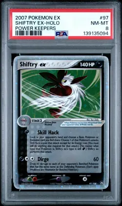 2007 Pokemon EX Power Keepers Shiftry-EX-Holo #97 PSA NM-MT 8 - Image 3
