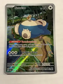 Pokemon Snorlax 051 from ETB 151 S&V/Sw&Sh NM Condition Promo Black Star ENG NM - Image 1