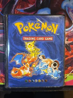 Wizards of the Coast Pokemon TCG Album Binder 4-Pocket Blue Black 1999 Vintage - Image 1