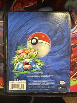 Wizards of the Coast Pokemon TCG Album Binder 4-Pocket Blue Black 1999 Vintage - Image 4