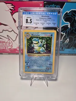 Pokemon Base Set 2/102 Shadowless Blastoise CGC 8.5 Near Mint PSA Regrade - Image 1