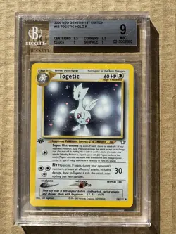 2000 Pokemon Neo Genesis 1st Edition Togetic #16 Holo BGS 9 - Image 1