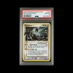PSA 8 Rayquaza Gold Star 107/107 2005 Pokemon Ex Deoxys Partial Swirl - Image 2