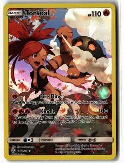 Torkoal ⭐ 237/236 Holo Secret Rare Cosmic Eclipse 2019 Pokemon NM - Image 1