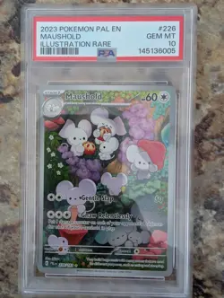 Pokemon TCG Maushold 226/193 Paldea Evolved Illustration PSA 10 - Image 1