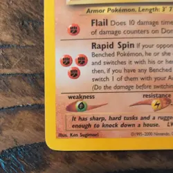 Pokemon TCG Donphan 21/111 Neo Genesis Non Holo Rare NM - Image 5