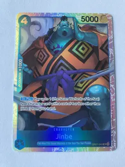 Jinbe OP07-045 500 Years in the Future English One Piece Blue SR Super Rare CCG - Image 1