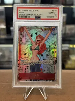 PSA 10 Nami OP01-016 Manga Alt Art ONE PIECE Card The Best Japanese PRB-01 - Image 1