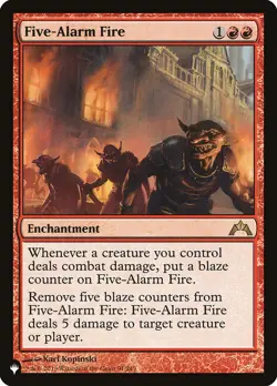 MTG Magic the Gathering Five-Alarm Fire (GTC-91/1495) The List NM - Image 1