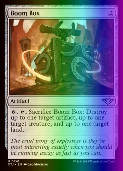 MTG Magic the Gathering Boom Box (241/441) Outlaws of Thunder Junction LP FOIL - Image 1